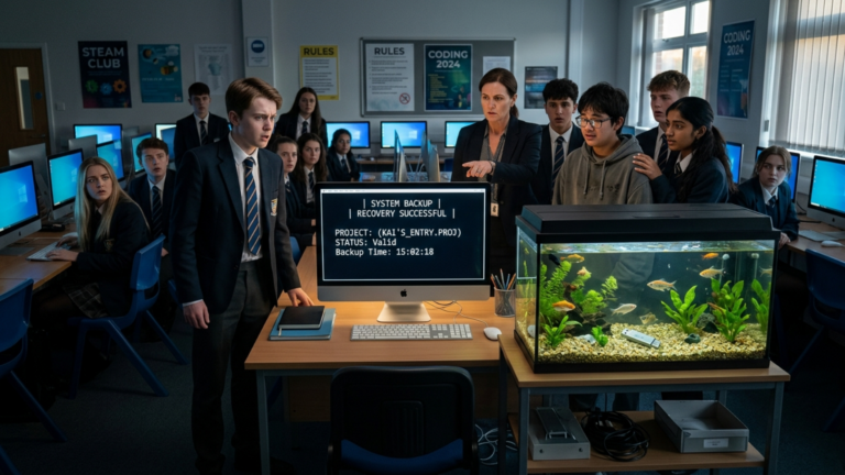 Nächster Teil – Der Sohn Des Vizedirektors Löschte Die Wettbewerbsarbeit Des Armen Jungen Und Warf Den USB-Stick Ins Aquarium Des Clubraums — Doch Als Der Bildschirm Die Sicherungskopie Zeigte, Wurde Der Ganze Computer Raum Still